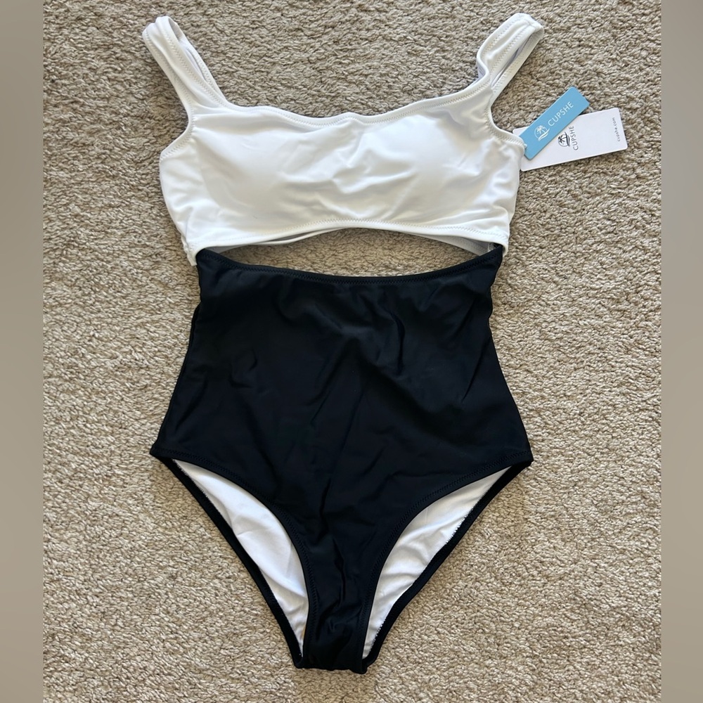 CUPSHE one piece cut out bikini